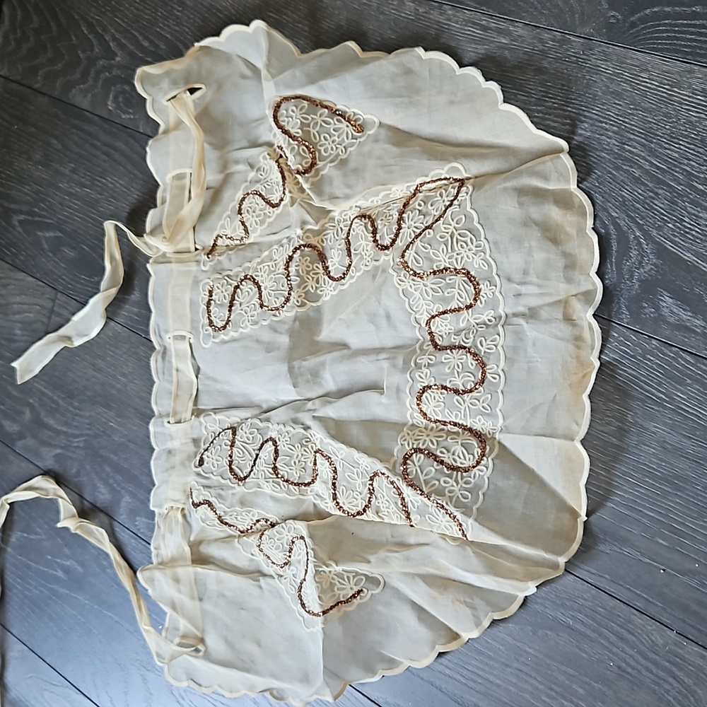 Vintage sheer apron